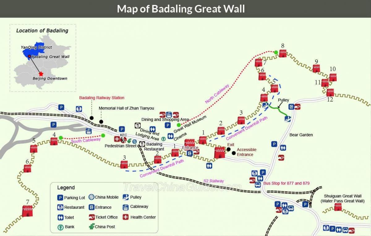 Pekingin great wall kartta