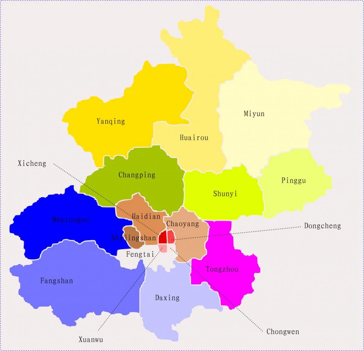 Peking, Kiina kartta - Peking-Kiinan kartta (Kiina)