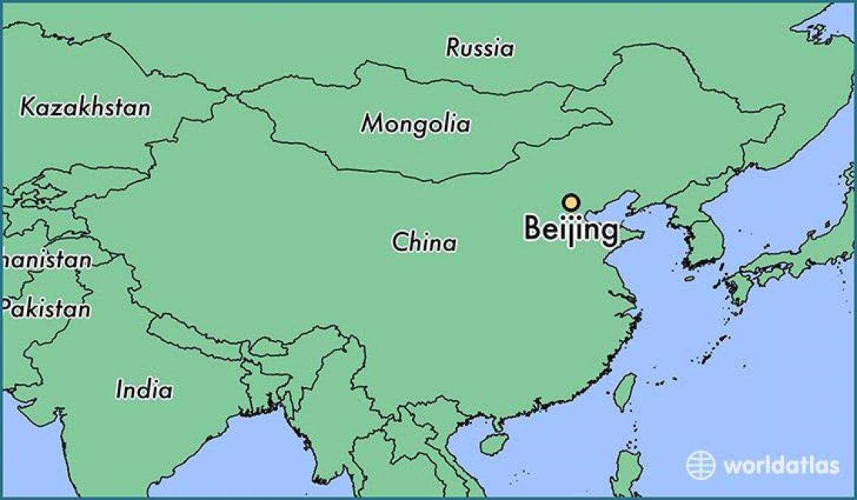 kartta Pekingin sijainti maailmassa