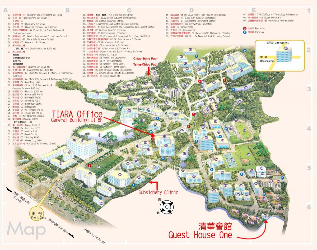 tsinghuan yliopiston kampuksella kartta