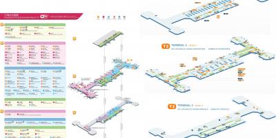 Pekingin lentoaseman terminaali 2: kartta